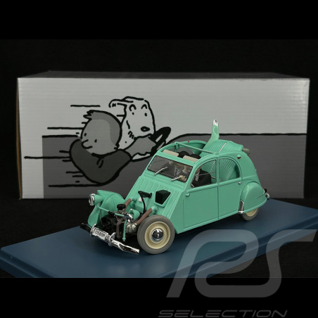 Tintin La 2CV Cassée - Les Bijoux de la Castafiore - Bleu 1/24 29911