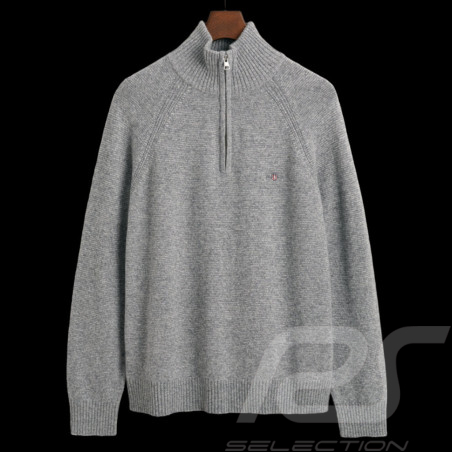 Gant pullover Zipped collar Grey melange 8040524-433 - men