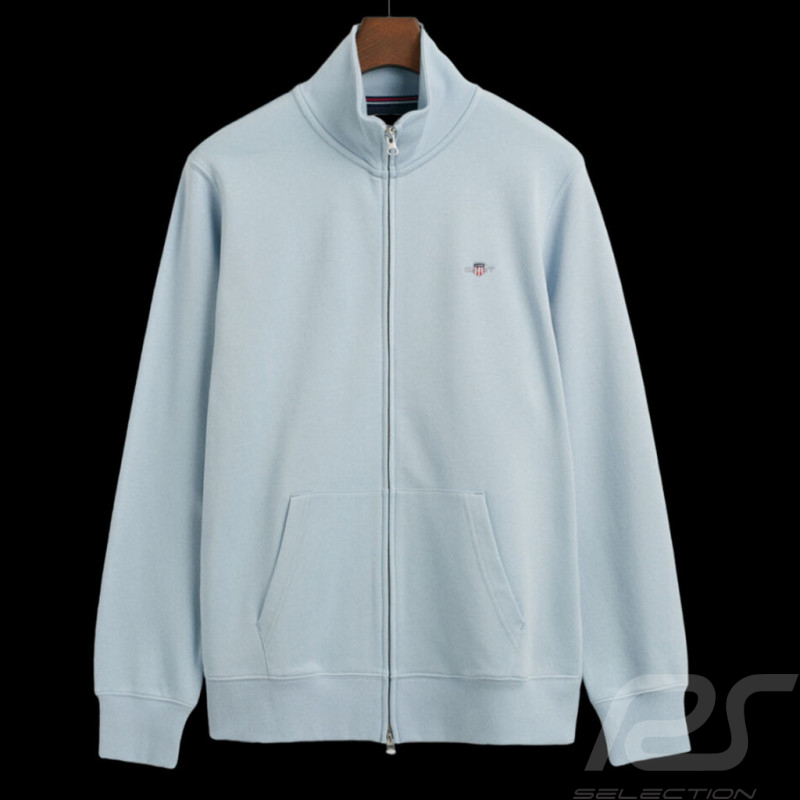Gant Jacke Sweatshirt mit Reißverschluss Hellblau 2008006-402 - Herren