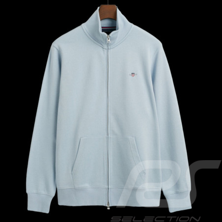 Gant Jacke Sweatshirt mit Reißverschluss Hellblau 2008006-402 - Herren