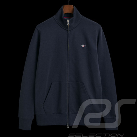 Gant Jacket Zipped Sweatshirt Evening blue 2008006-433 - men
