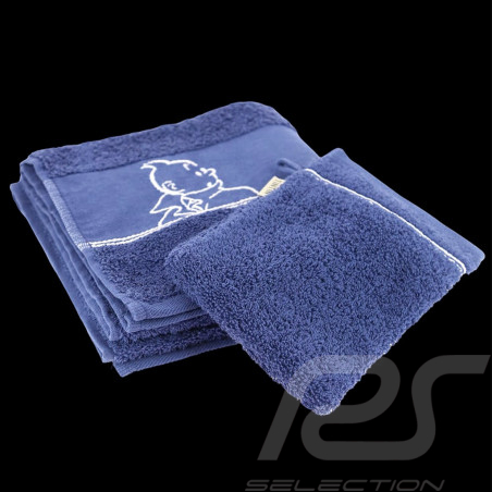 Tintin Towel + Toilet Glove Indigo blue 130333