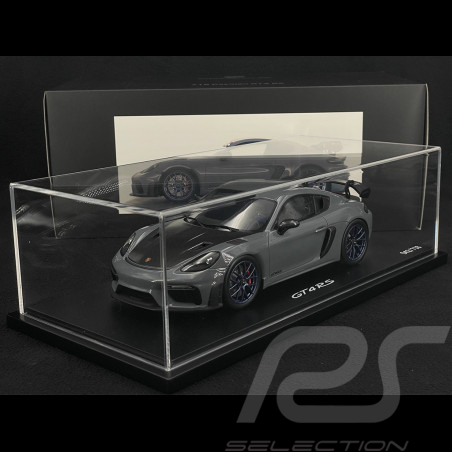 Levier de sélection de vitesse PDK, Race-Tex, en noir / bleu abyssal.  Porsche 982 Cayman GT4 RS