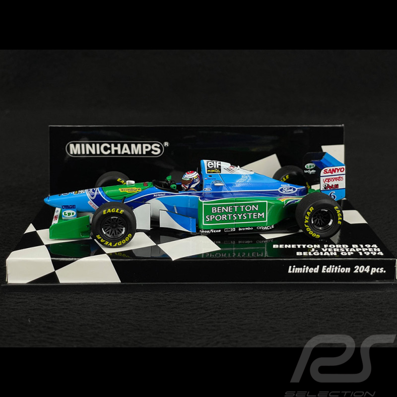 Jos Verstappen Benetton Ford B194 n° 6 3ème GP Belgique 1994 F1 1/43 Minichamps 417941106