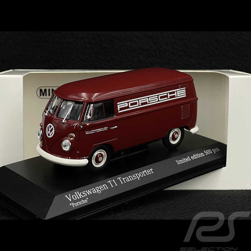 VW Transporter T1 van Porsche racing service 1963 red 1/43 Minichamps 943052203