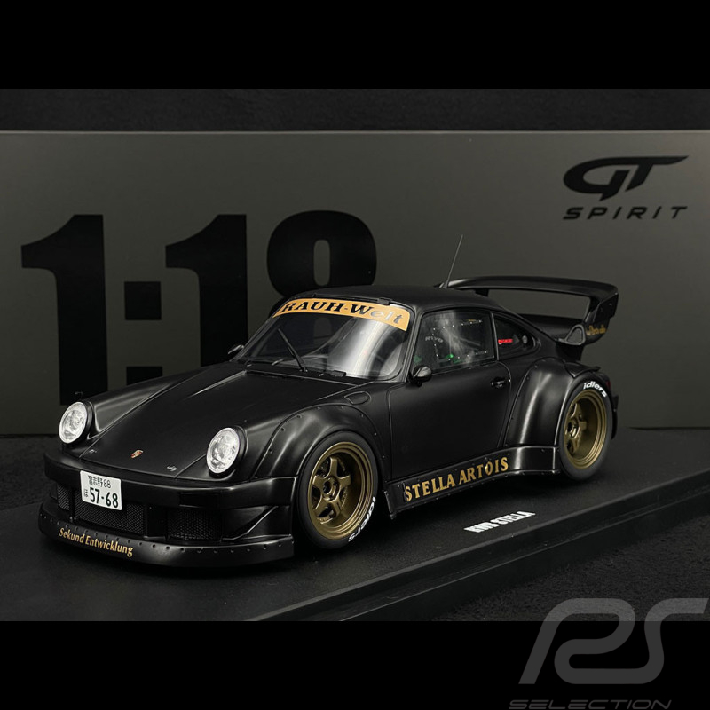 Porsche 911 Type 930 RWB Bodykit Stella Artois 2008 Noir 1/18 GT Spirit GT421