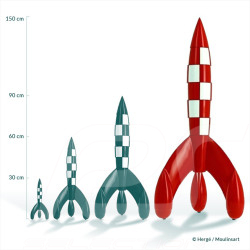 Tim und Struppi Rakete - Reiseziel Mond / Schritte auf dem Mond Resin 150 cm 46999