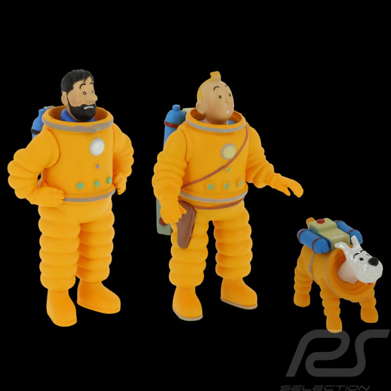 Trio Tim und Struppi Figuren - Reiseziel Mond / Schritte auf dem Mond 8 cm 42507-42506-42505