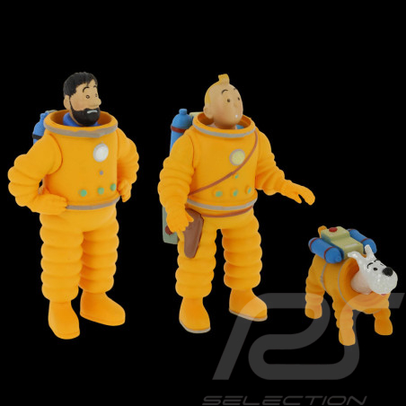 Trio figurines Tintin - Objectif lune / On a marché sur la Lune 8 cm 42507-42506-42505