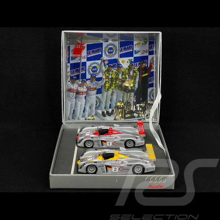 Coffret Audi R8 Vainqueur & 2ème 24h Le Mans 2001 1/43 Minichamps 4419