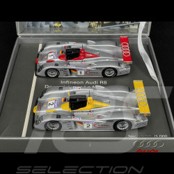 Coffret Audi R8 Vainqueur & 2ème 24h Le Mans 2001 1/43 Minichamps 4419