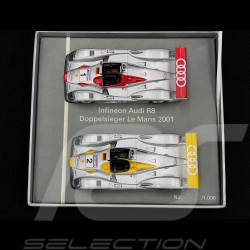 Coffret Audi R8 Vainqueur & 2ème 24h Le Mans 2001 1/43 Minichamps 4419