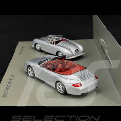 60 Jahre Porsche 356 1948 & Porsche 911 Typ 997 Cabriolet 2008 Set Silber Grau 1/43 Minichamps WAP020SET20