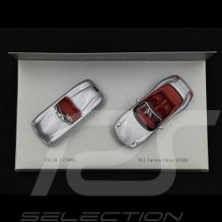 Coffret 60 ans Porsche 356 1948 & Porsche 911 Type 997 Cabriolet 2008 1/43 Minichamps WAP020SET20