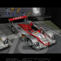 Coffret Audi R8 Vainqueur, 2ème & 3ème 24h Le Mans 2002 1/43 Minichamps 402020123