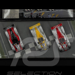 Coffret Audi R8 Vainqueur, 2ème & 3ème 24h Le Mans 2002 1/43 Minichamps 402020123