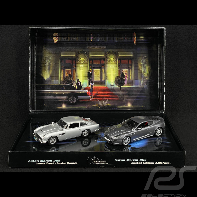 Coffret Aston Martin DB5 James Bond 007 Casino Royale 1963 Gris 1/43 Minichamps 402137600