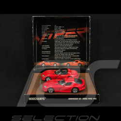 Dodge Viper & Dodge Viper GTS 1993 Set Red 1/43 Minichamps 436144000