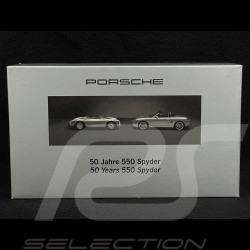 50 Jahre Porsche 550 Spyder & Porsche Boxster S Type 987 2005 Set Silber 1/43 Minichamps WAP02011314