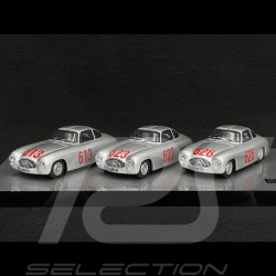 Trio Mercedes-Benz 300 SL n° 613 n° 623 & n° 626 Mille Miglia 1952 1/43 Minichamps B66040300