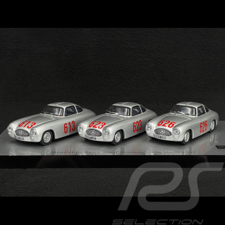 Trio Mercedes-Benz 300 SL n° 613 n° 623 & n° 626 Mille Miglia 1952 1/43 Minichamps B66040300