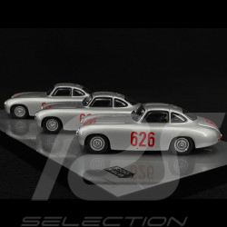 Trio Mercedes-Benz 300 SL n° 613 n° 623 & n° 626 Mille Miglia 1952 1/43 Minichamps B66040300