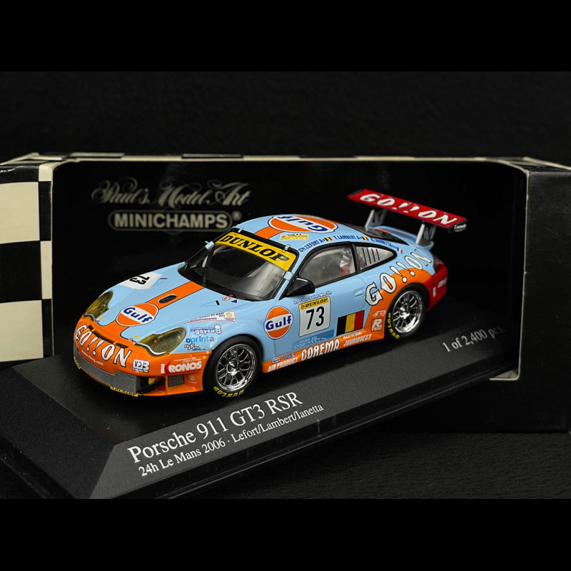 Miniature Porsche 911 GT3 RS – Rallye Ardenne Bleue 2006 – Édition Duez/Langer – 1:43 Minichamps (Neuf)