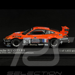 Porsche 911 GT3 RS Typ 996 n° 74 24h Le Mans 2001 1/43 Minichamps 400016974