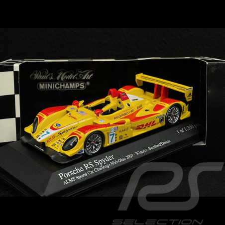 Porsche RS Spyder n° 7 Sieger ALMS Sport Car Challenge Mid-Ohio 2007 1/43 Minichamps 400076697