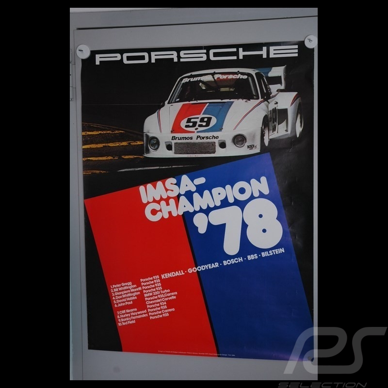  Affiche originale Porsche 935  IMSA 1978 