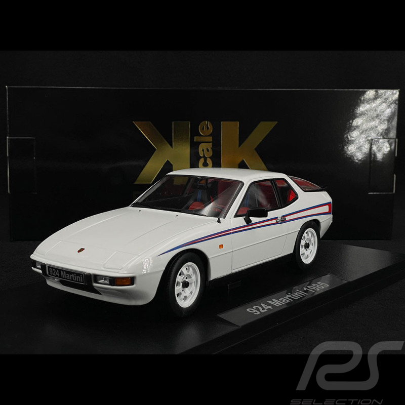 Porsche 924 1985 Martini White / Red / Blue 1/18 KK Scale KKDC180722