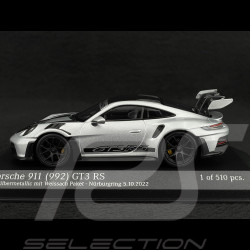 Porsche 911 GT3 RS Type 992 Weissach Package 2022 Argent 1/43 Minichamps 410062106