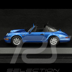 Porsche 911 Carrera 2 Targa Typ 964 1991 Metallic Blau 1/43 Minichamps 940061362