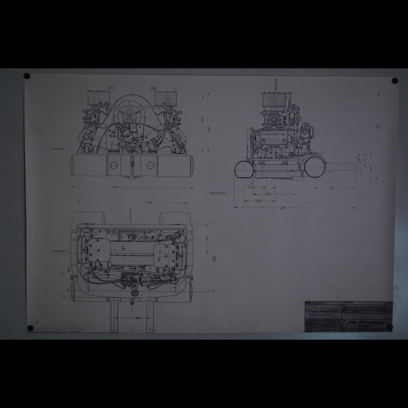 Reproduction Blueprint moteur Porsche 356 1962