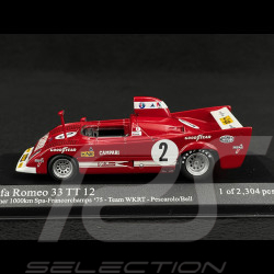 Alfa Romeo 33 TT 12 n° 2 Vainqueur 1000Km Spa-Francorchamps 1975 1/43 Minichamps 400751202