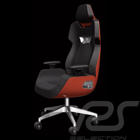 Office Chair / Gaming Chair Design by Studio F.A. Porsche Leather / Aluminum Orange ARGENT E700