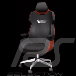 Office Chair / Gaming Chair Design by Studio F.A. Porsche Leather / Aluminum Orange ARGENT E700