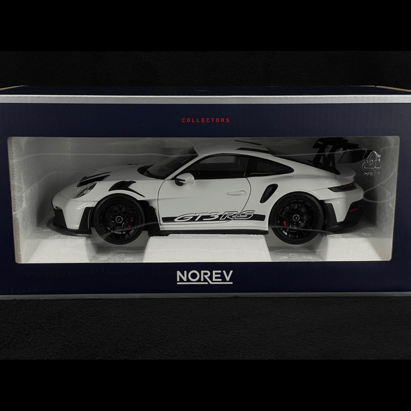 Modèle Réduit Porsche 911 GT3 RS (992) 2022 - Norev 1:12 - Blanc Et Rouge - Réf 127530
