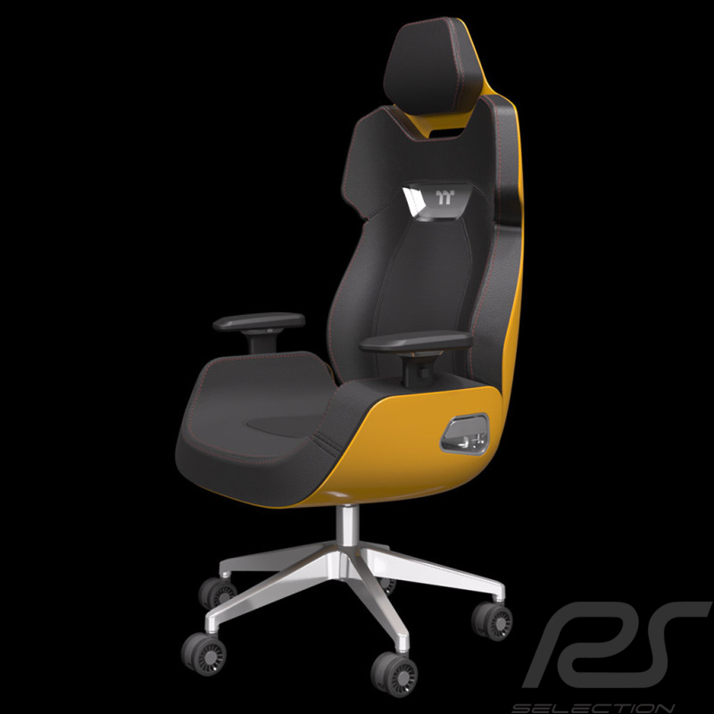 Bürostuhl / Gaming-Stuhl Design by Studio F.A. Porsche Leder / Aluminium Gelb ARGENT E700