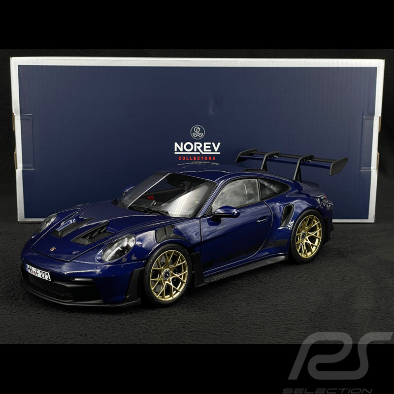 Porsche 911 GT3 RS Type 992 2022 Bleu Gentiane Métallique 1/18 Norev 187363