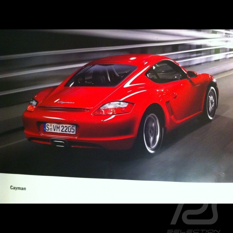 Affiche originale Porsche Cayman 987 rouge nuit Affiche originale Porsche Cayman 987 rouge nuit