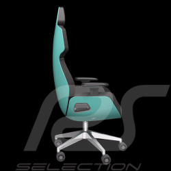 Fauteuil de bureau / Fauteuil gaming Design by Studio F.A. Porsche Cuir / Aluminium Turquoise ARGENT E700