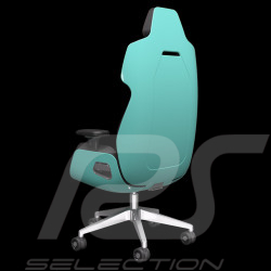 Fauteuil de bureau / Fauteuil gaming Design by Studio F.A. Porsche Cuir / Aluminium Turquoise ARGENT E700