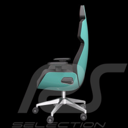 Fauteuil de bureau / Fauteuil gaming Design by Studio F.A. Porsche Cuir / Aluminium Turquoise ARGENT E700