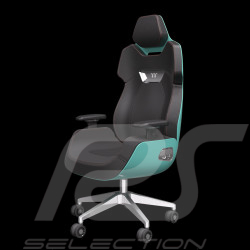 Fauteuil de bureau / Fauteuil gaming Design by Studio F.A. Porsche Cuir / Aluminium Turquoise ARGENT E700