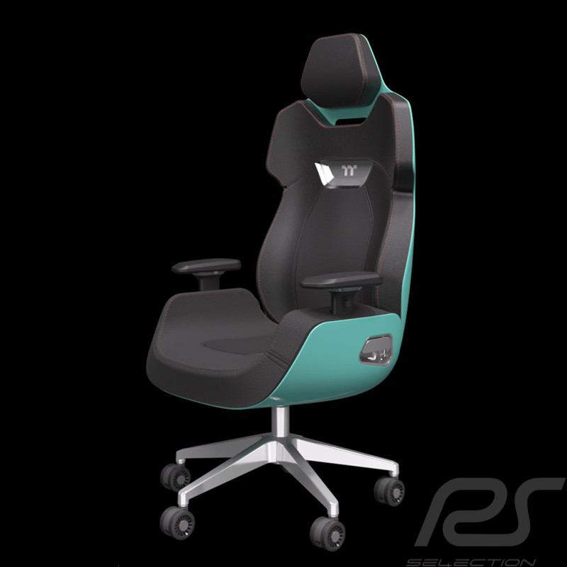 Bürostuhl / Gaming-Stuhl Design by Studio F.A. Porsche Leder / Aluminium Türkis ARGENT E700