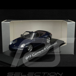 Porsche 911 Carrera 4 Cabriolet Type 997 2005 Bleu Foncé 1/43 Minichamps WAP02015216