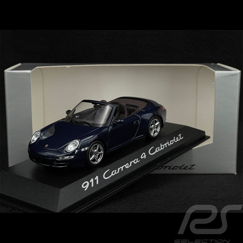 Porsche 911 Carrera 4 Cabriolet Type 997 2005 Dunkelblau 1/43 Minichamps WAP02015216