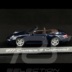 Porsche 911 Carrera 4 Cabriolet Type 997 2005 Bleu Foncé 1/43 Minichamps WAP02015216