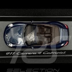 Porsche 911 Carrera 4 Cabriolet Type 997 2005 Bleu Foncé 1/43 Minichamps WAP02015216